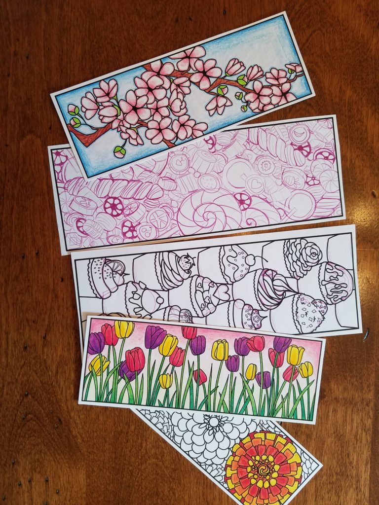 5 Coloring Bookmarks