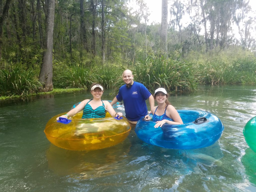 Amy, Tripp, and Angela on the Ichetucknee