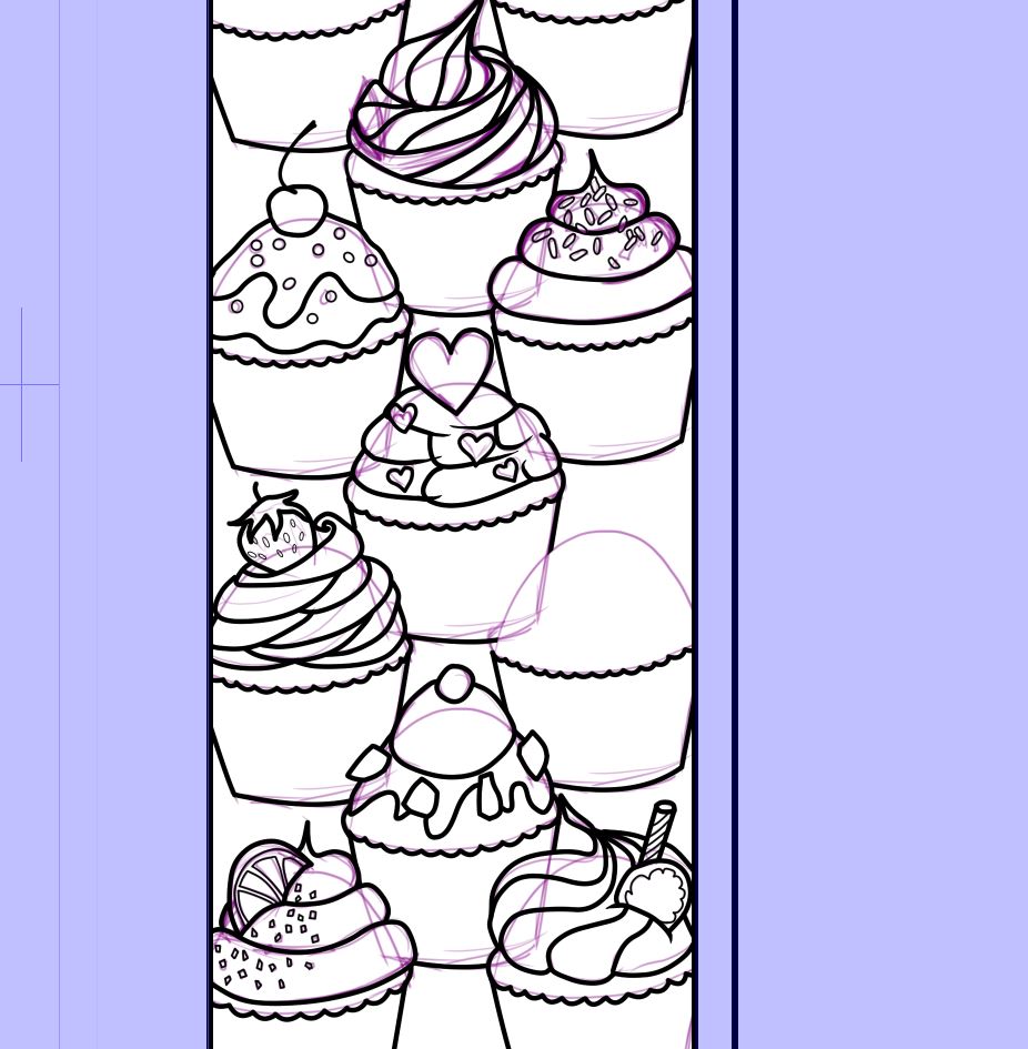 Cupcakes Lineart