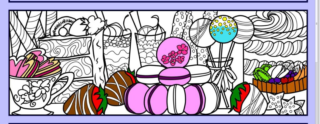 Dessert Coloring Page