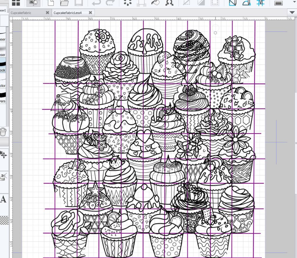 Rearranged cupcake drawings