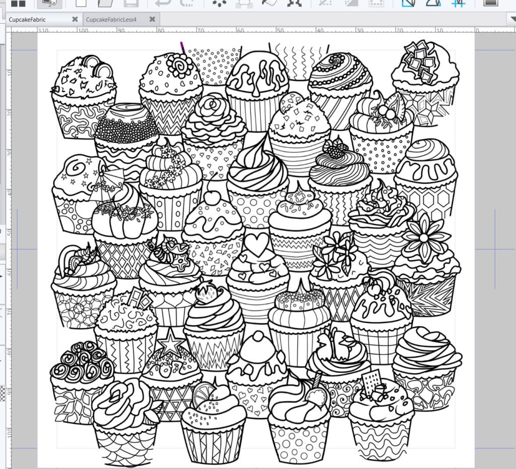 Cupcake Coloring Design